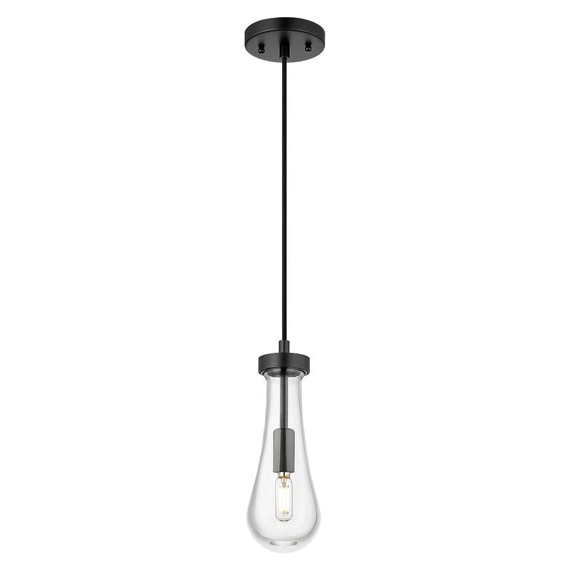 Innovations Lighting Downtown Urban - Owego - 1 Light 4" Cord Hung Pendant - Clear Shade/Matte Black