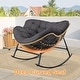preview thumbnail 31 of 44, Oversized Indoor Outdoor Royal Papasan Rocking Chair, Patio Egg Rocker with Cushions, 450 lb Capacity