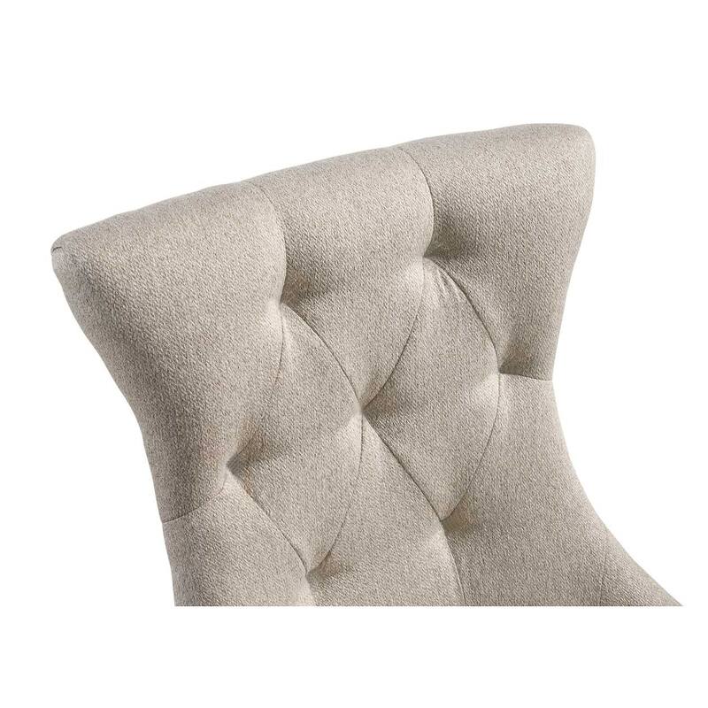 Gabrian Two-tone Beige Fabric & Reclaimed Gray Finish Side Chair (Set of 2)