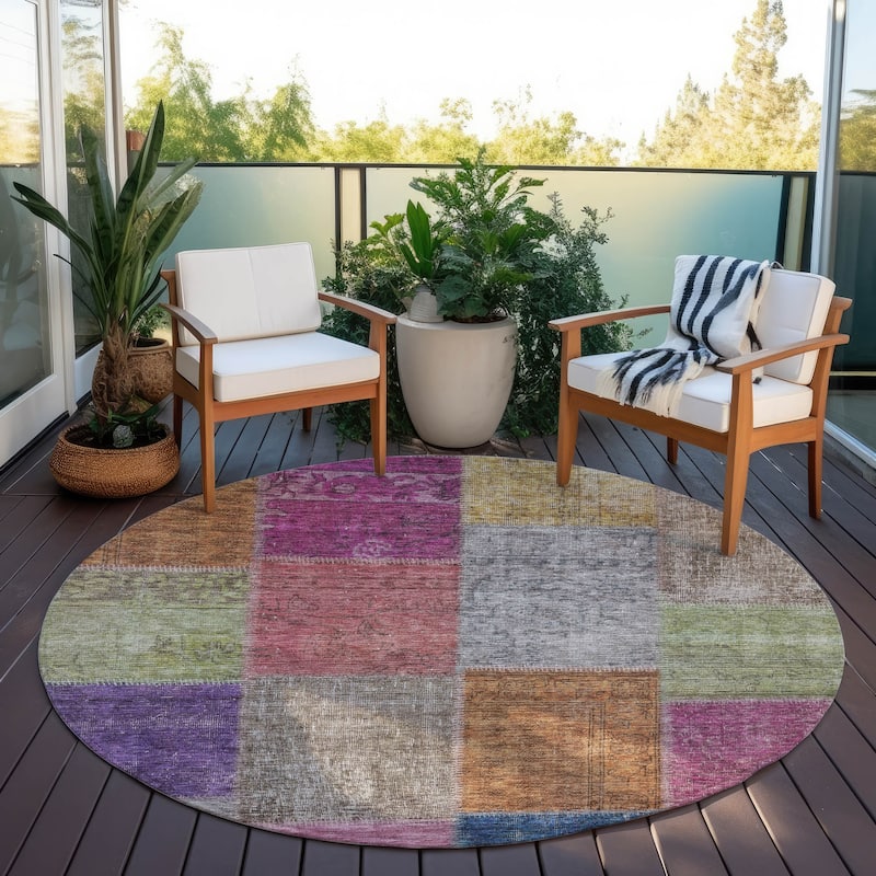 Machine Washable Indoor/ Outdoor Chantille Vintage Oriental Rug