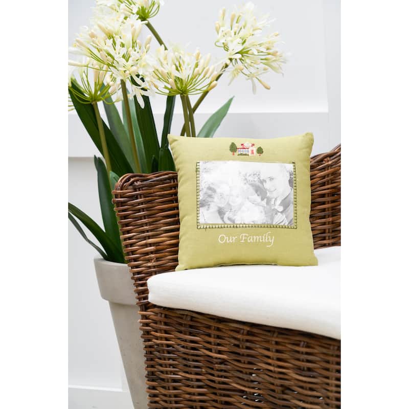 10" x 10" Our Family Picture Small/Petite Accent Pillow