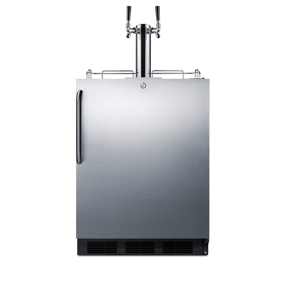 Summit 24 Inch Wide 5.5 Cu. Ft. Built-In Beer Double Tap Kegerator