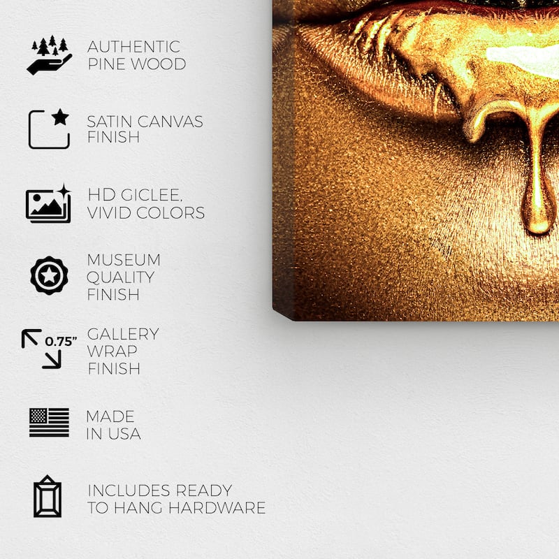 Wynwood Studio Canvas Fashion and Glam Pure Caramel Gold Gold and Bohemian & Eclectic Wall Art Canvas Print