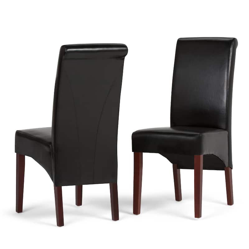 WYNDENHALL Franklin Transitional Deluxe Parson Dining Chair (Set of 2) - 17.7"w x 19.7"d x 40.2"h