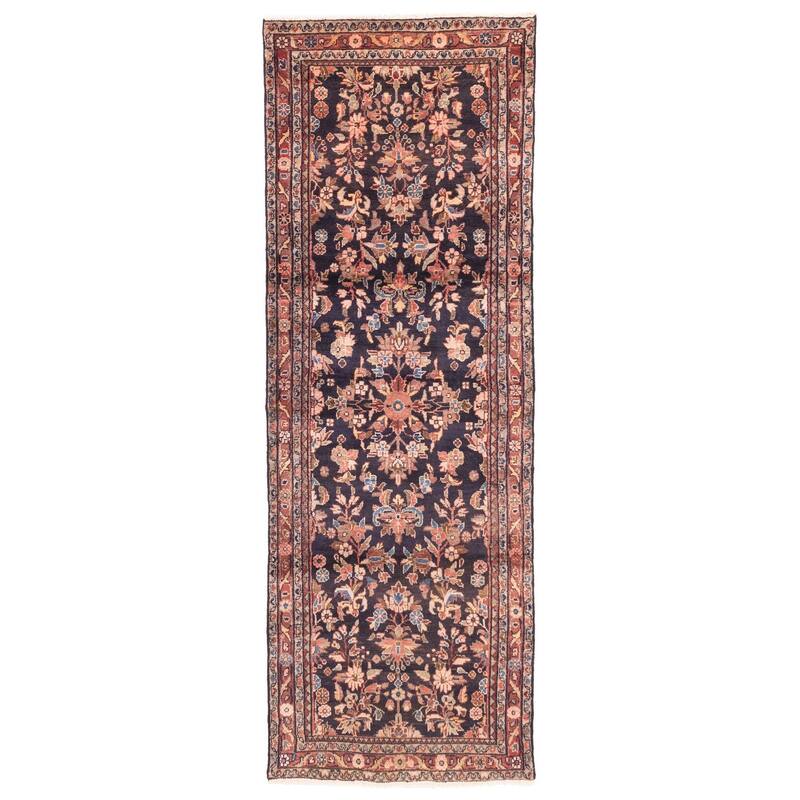 ECARPETGALLERY Hand-knotted Andelz Dark Navy Wool Rug - 3'0 x 8'7