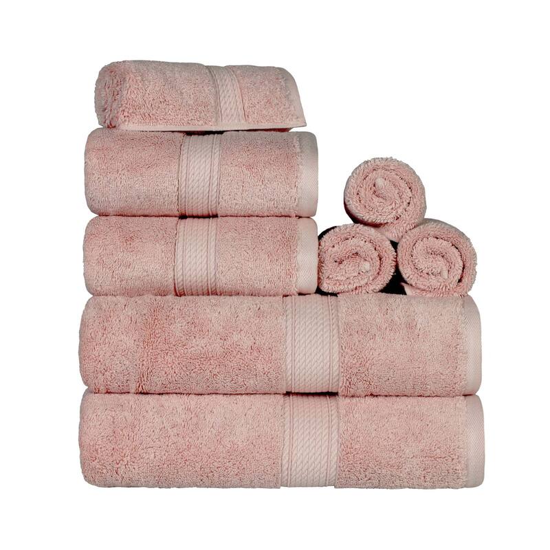 Superior Egyptian Cotton Pile Heavyweight 8-Piece Towel Set