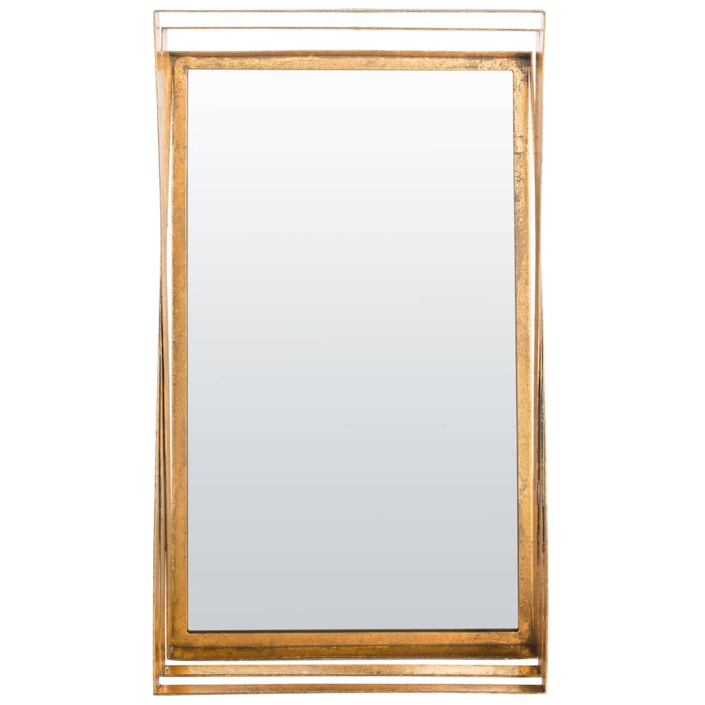 SAFAVIEH Symone 18-inch Gold Vertical Rectangular Mirror - 18" W x 6" L x 32" H - 18Wx6Dx32H