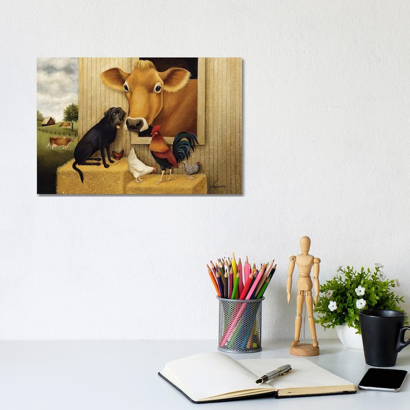 iCanvas "New Kids At The Bale" by Lowell Herrero Canvas Print - 8x12x0.75