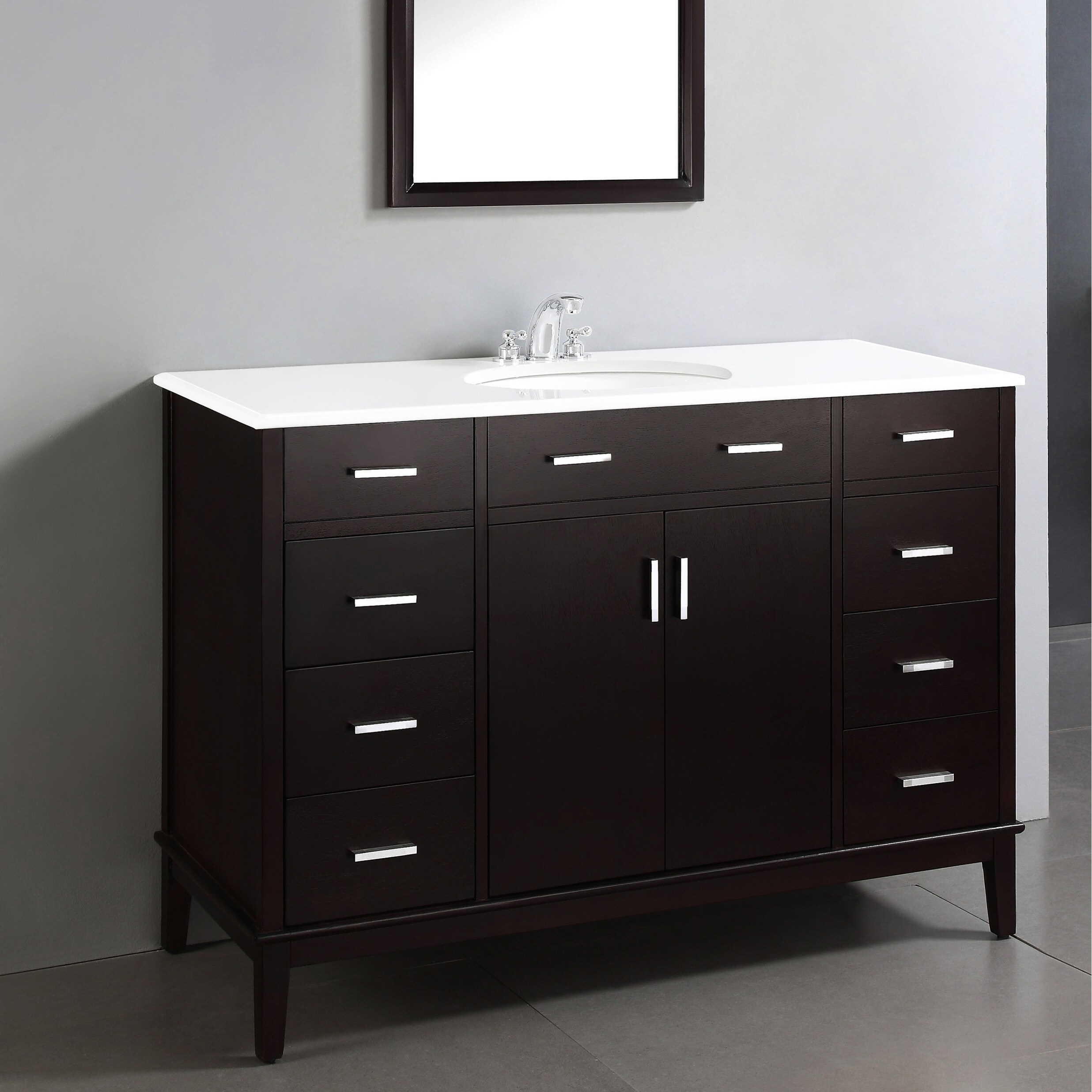 WYNDENHALL Oxford 48 inch Contemporary Bath Vanity with ...