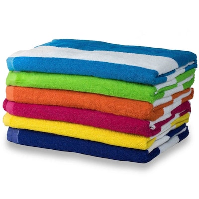Copa Cabana 6- Piece 100 Cotton Beach Towel Multi Color - 30"x60"