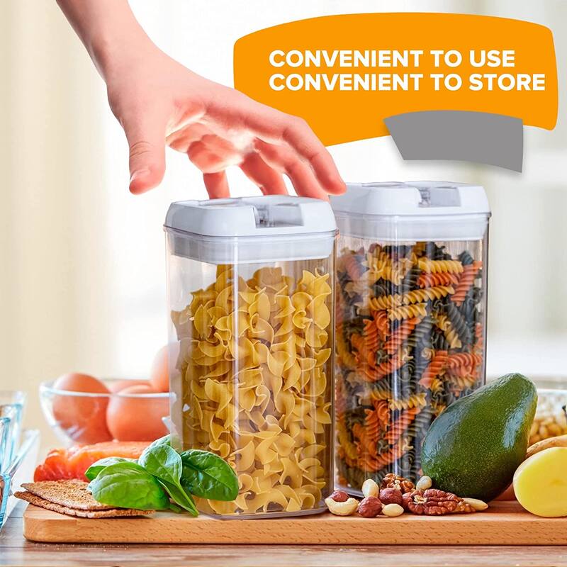 Cheer Collection Set of 6 Uniform Size Airtight Food Storage Containers