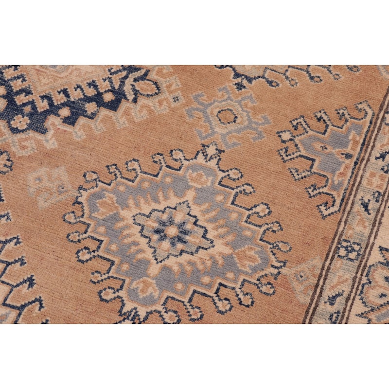 Tribal Kazak Cody Brown/Beige Wool Rug - 5'0'' x 6'9''