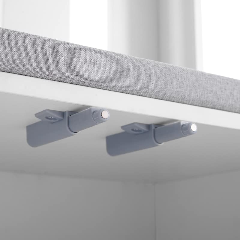 4-in-1 Coat Rack with 8 Gold Hooks,Cushion,Legs and Adjustable Shelves