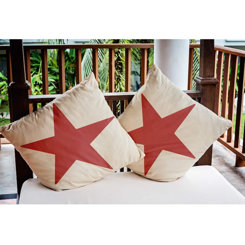 Big Star Nautical Indoor/Outdoor Throw Pillow
