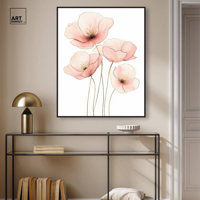 Pink Petal light Canvas by Art Remedy