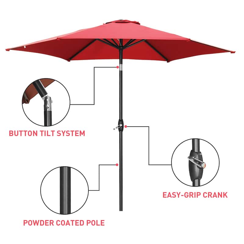 Ainfox 9ft Outdoor Patio Umbrella Without Base for Garden, Patio, Swimming Pool