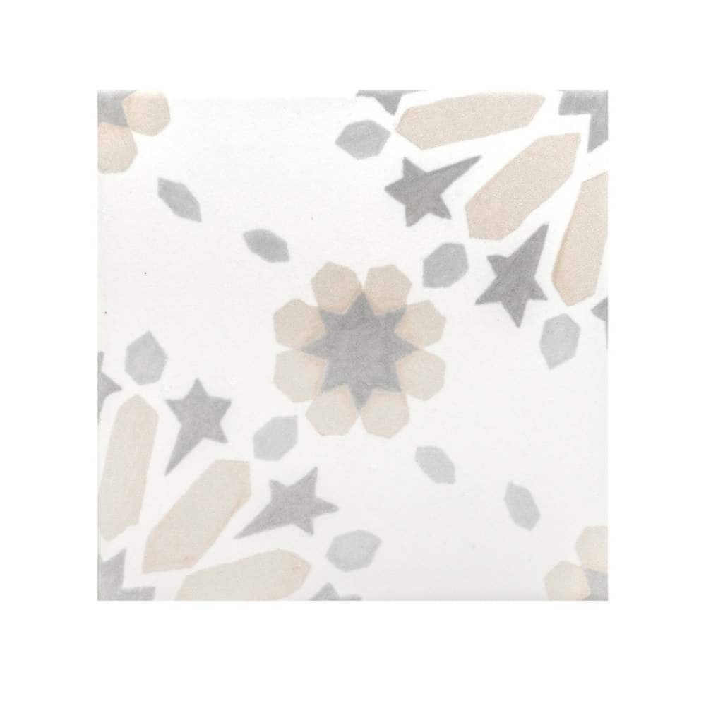 Dahlia 6x6 Matte Porcelain Encaustic Tile - Floor, Wall & Backsplash