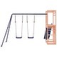 preview thumbnail 7 of 21, vidaXL Swing Set Outdoor Backyard Wooden Playground Equipment for Kids Age 3-8