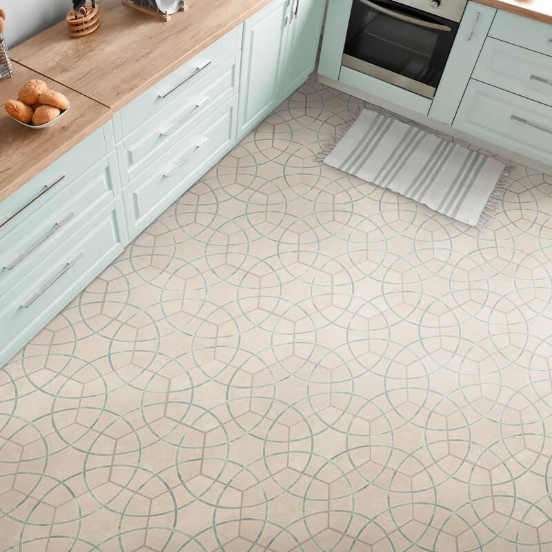 Merola Tile Bari Hex Travertino Jungle 11-1/4" x 13" Porcelain Floor and Wall Tile