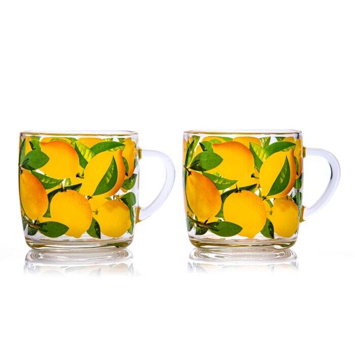STP Goods 10 fl oz Lemonanza Glass Mugs Set of 4