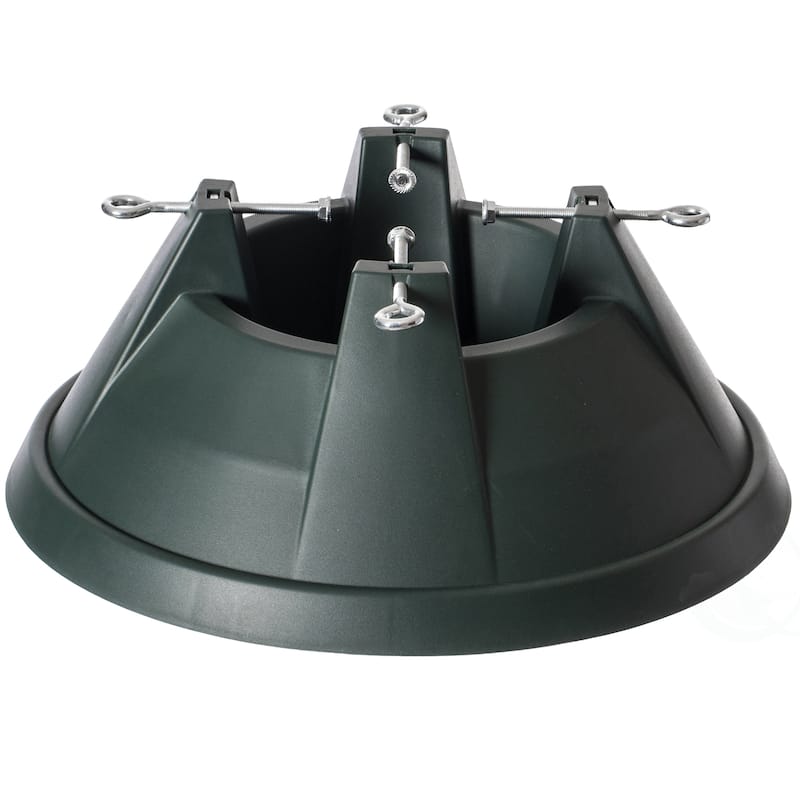 Plastic Christmas Tree Stand With Screw Fastener - Green