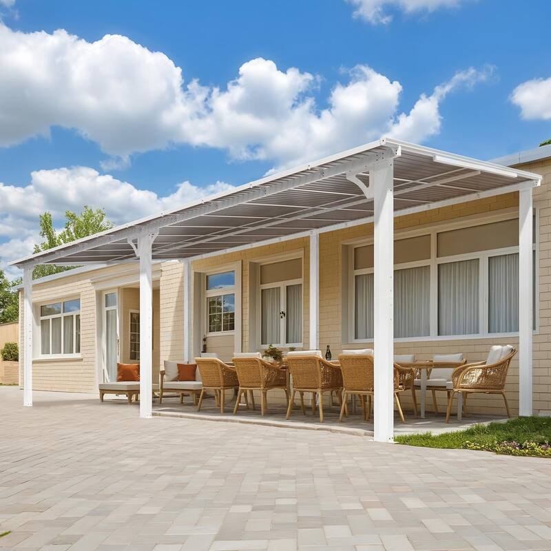 AECOJOY Wall Mounted Gazebos Pergola Gazebo Awnings for Backyard