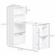 preview thumbnail 3 of 7, Modern Home Office Desk with 6-Tier Storage Shelves, 47" Writing Table with Bookshelf