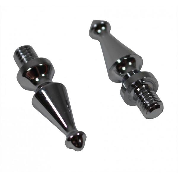 Shop Cabinet Hinges Bright Chrome Small Spire Hinge Finial Pair