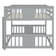 preview thumbnail 14 of 14, Low Bunk Beds Full Over Full Wood Bunk Bed Frame Floor Bunkbed for Kids Toddlers Boys Girls Teens' Bedroom Dorm