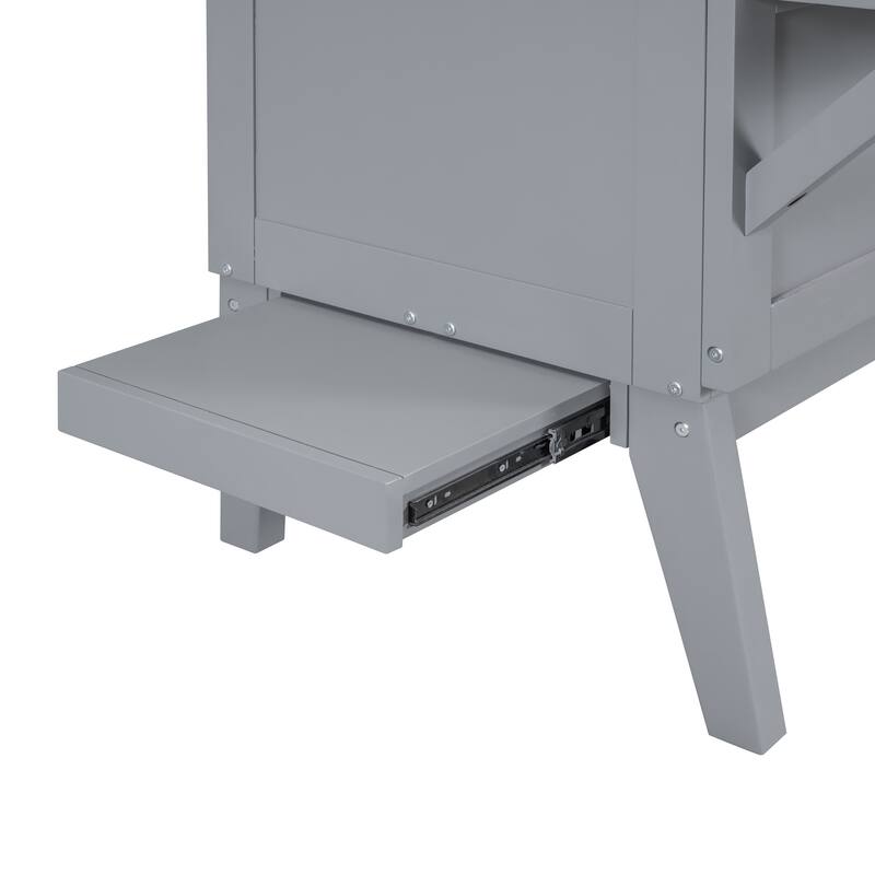 Full Size Murphy Bed with USB Port and removable Shelves on Each Side