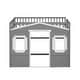 preview thumbnail 31 of 30, Twin Size House Loft Bed With Ladder and Guaranteed, Stability, White+Gray