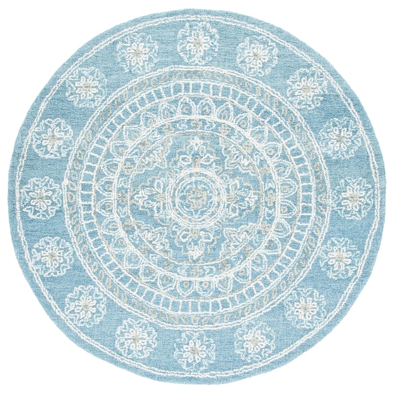 SAFAVIEH Handmade Blossom Viktoriya Medallion Wool Rug