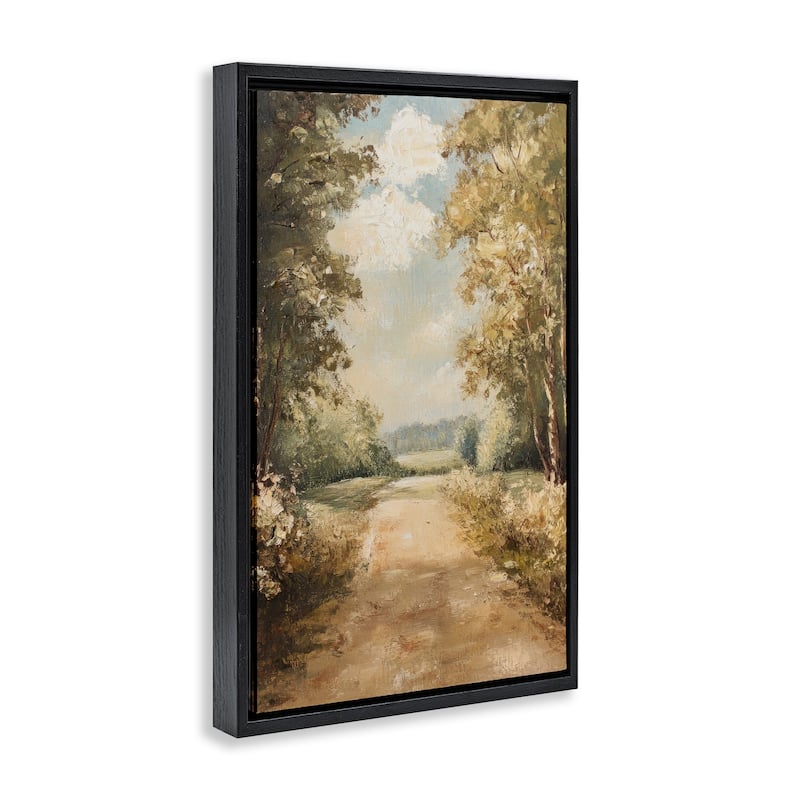 Stupell Walk Through Country Forest Framed Floater Canvas Wall Art Design By Petal Prints Design