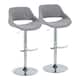 Option Grey Noise Fabric/Chrome Metal