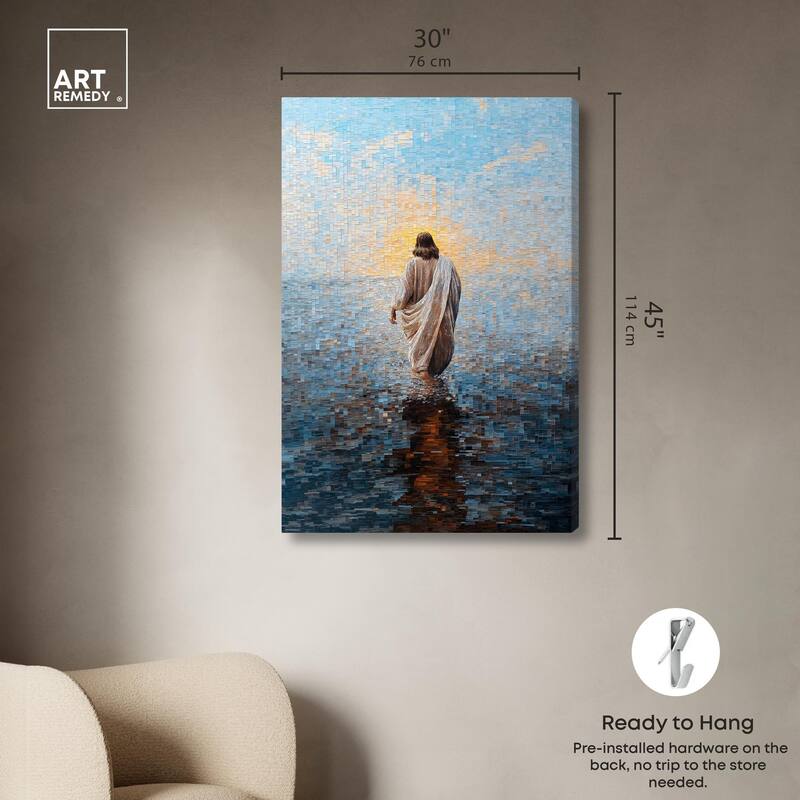 Water Walker Mosaic I Canvas by Art Remedy, Gallery Wrapped