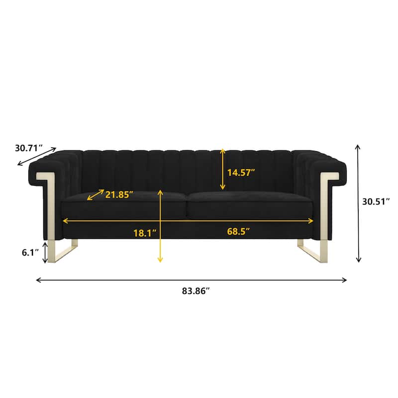 Nordic Modern Velvet Sofa Light Luxury Couch Chair Lounge Loveseat