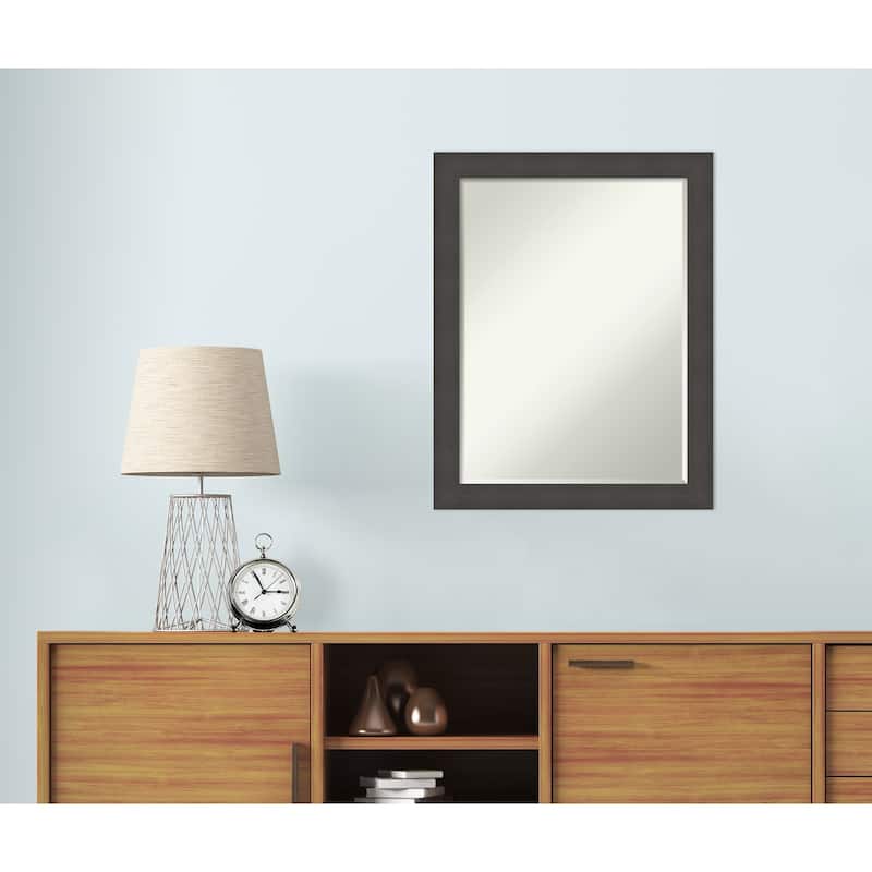 Blaine Narrow Half-Inch-Bevel Framed Wall Mirror - Glass Size 18x24