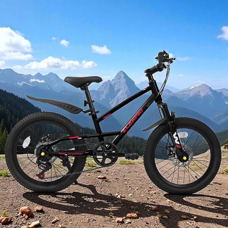 20 Inch Kids Mountain Bike with Front Suspension, 7-Speed, Steel Frame, Boys & Girls Ages 6-12