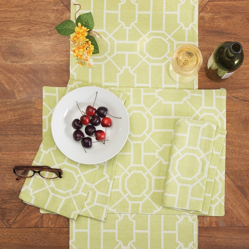 Trellis Peridot Cotton Napkin Set of 6 - Set of 6