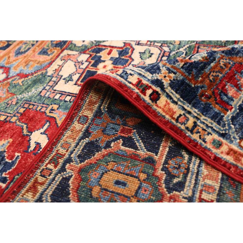 ECARPETGALLERY Hand-knotted Aryana Red Wool Rug - 6'7 x 8'4