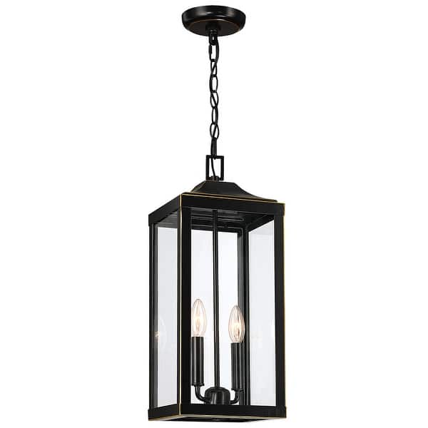 Bronze and Copper Accents Transitional Clear Glass Lantern Pendant Light Bronze and Copper Accents Transitional Clear Glass Lantern Pendant Light