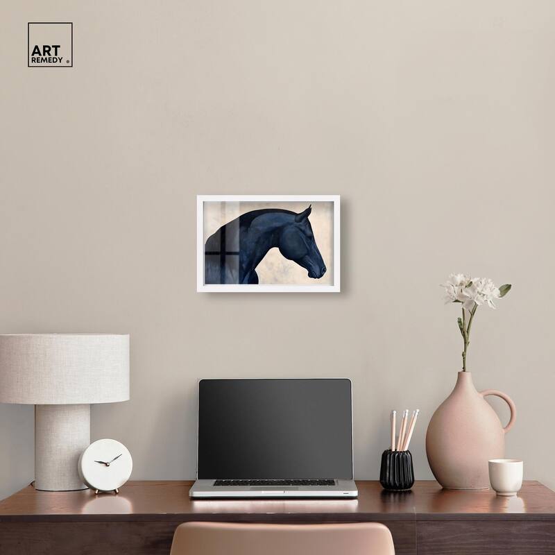 Blue Horse II Shadowbox by Art Remedy