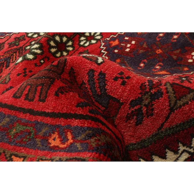 ECARPETGALLERY Hand-knotted Andelz Red Wool Rug - 3'7 x 5'0