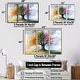 preview thumbnail 5 of 16, Designart - Pink Tree With Four Seasons - Tree of Life Canvas Wall Art Set - Traditional Framed Wall Art 3 Pieces