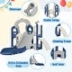 preview thumbnail 58 of 65, 5 in 1 Toddler Slide and Swing Set - Indoor & Outdoor Kids Playground Climber with Telescope - 71.6'' L x 56.3'' W x 45.2'' H