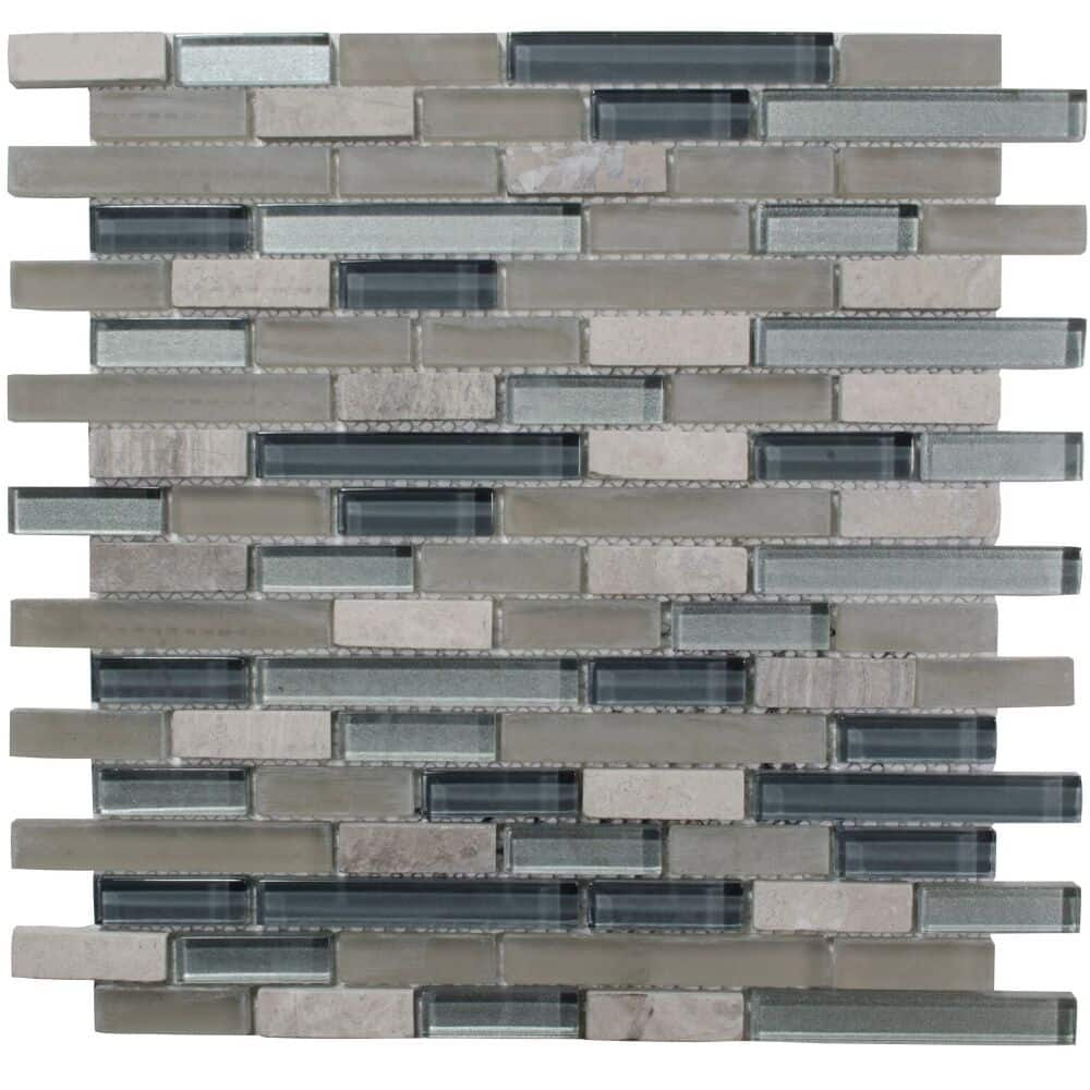 Victory Brick 1x2 Glass Mosaic Tile - Wall & Backsplash