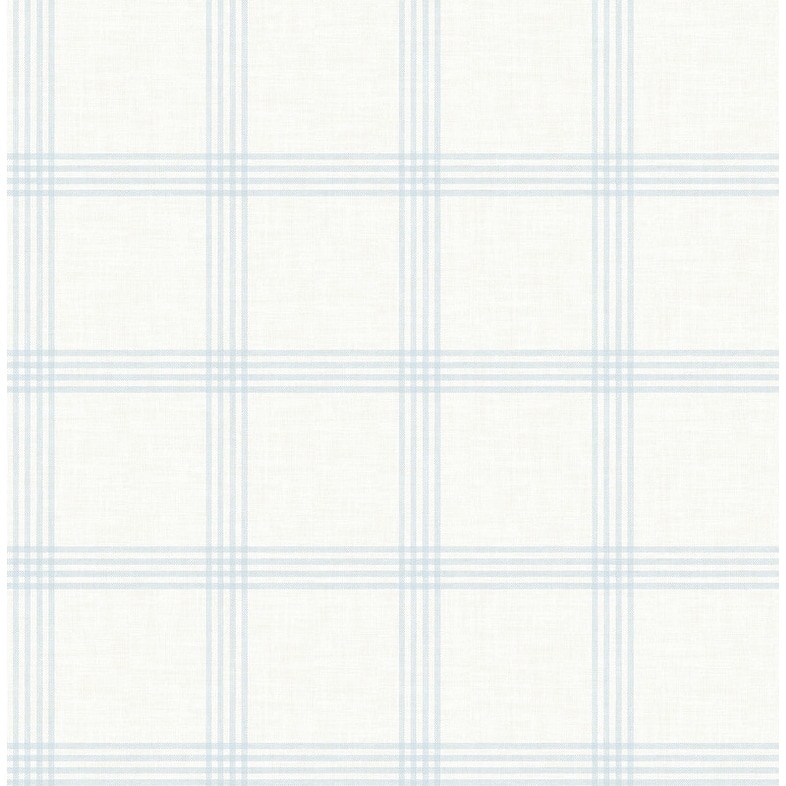 Chesapeake Twain Light Blue Plaid Wallpaper - 20.5in x 396in x 0.025in