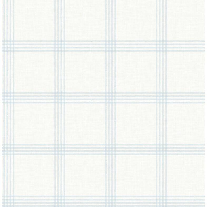 Chesapeake Twain Light Blue Plaid Wallpaper - 20.5in x 396in x 0.025in
