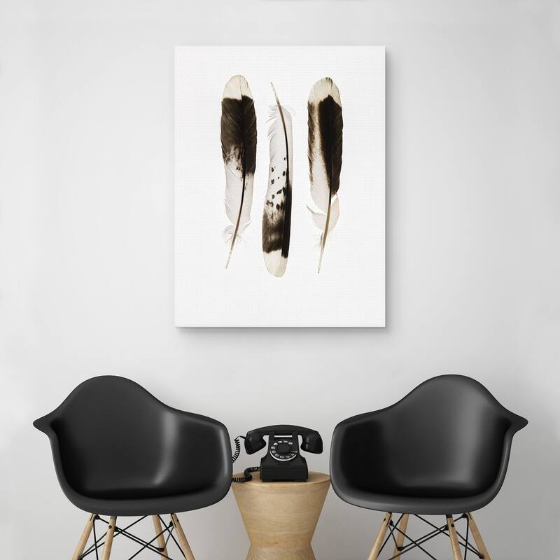 Three Feathers by Nancy Crowell Canvas Art Print