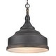 preview thumbnail 1 of 4, Keating 3 Light Pendant - 19x19.75" 19x19.75" - Black
